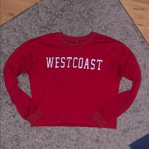 red WESTCOAST cropped sweater
